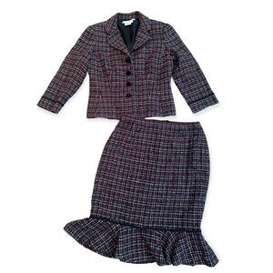 Vintage y2k tweed skirt set